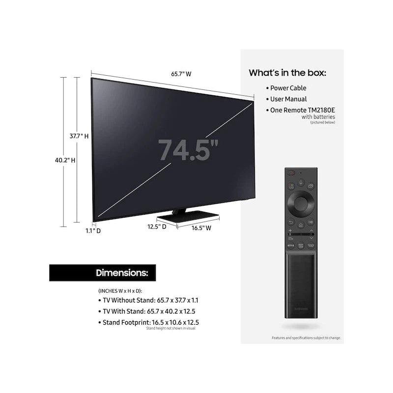 SAMSUNG Smart 4k 75" Neo QLED TV QA75QN85A