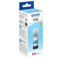 EPSON 108 EcoTank Light Cyan Ink Bottle - EP-C13T09C54A