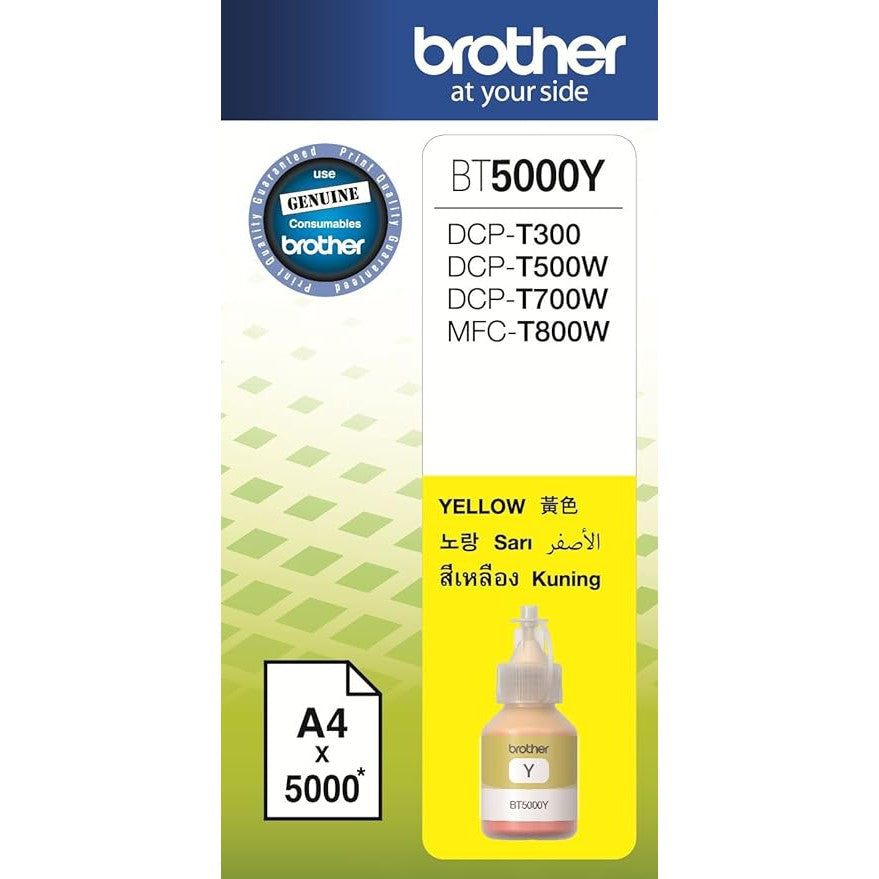 BROTHER Ink Bottle: Yellow for conineous ink tank printer BT5000Y