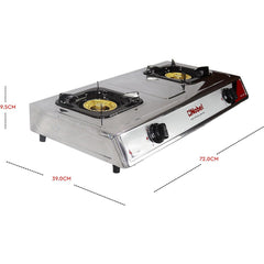 GEEPAS Stainless Steel Gas Stove with Automatic Ignition System & Energy Efficient Burners GK5605 GEEPAS GK5605