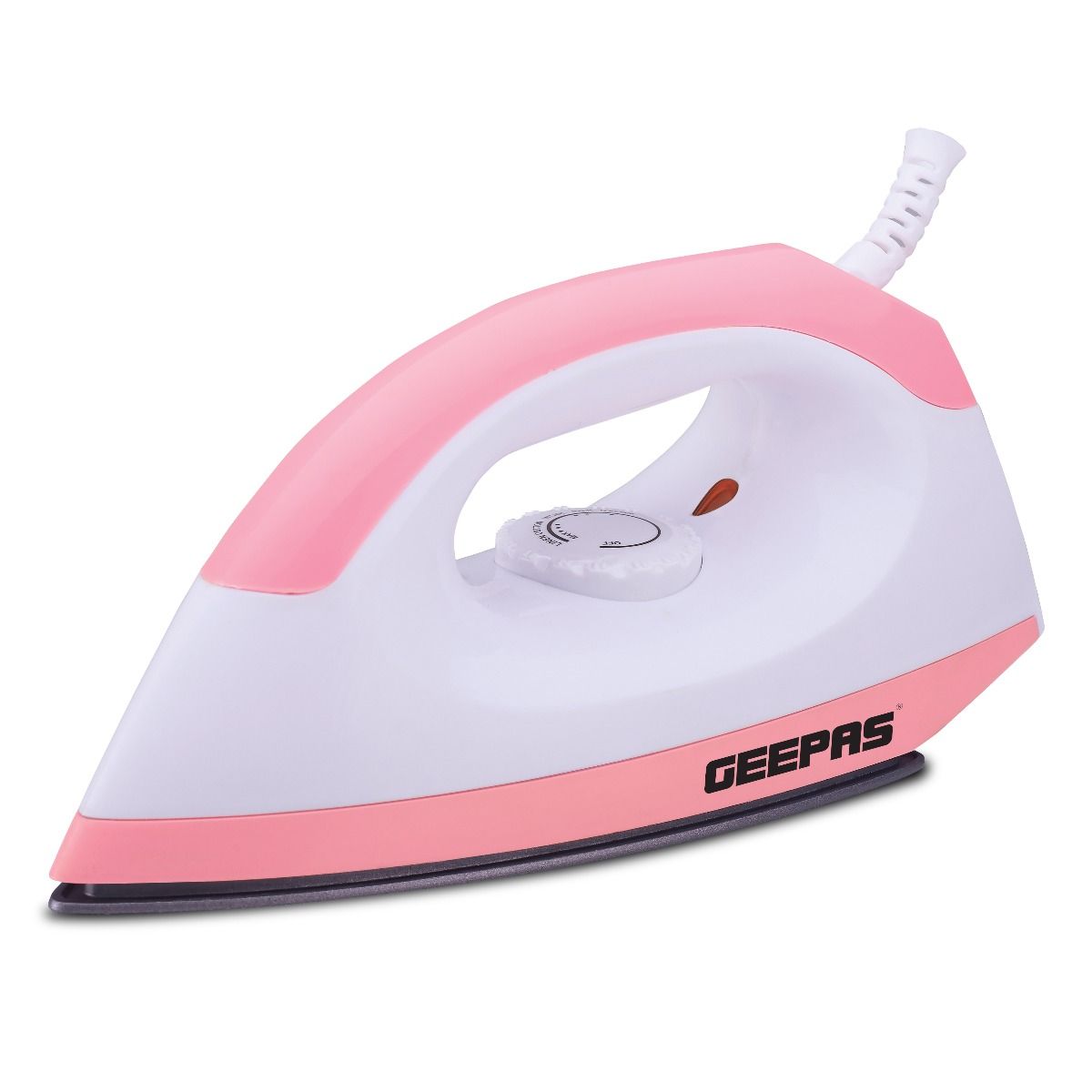 GEEPAS 1200W Dry Iron - Non-Stick Coating Plate & Adjustable Thermostat Control GDI7782